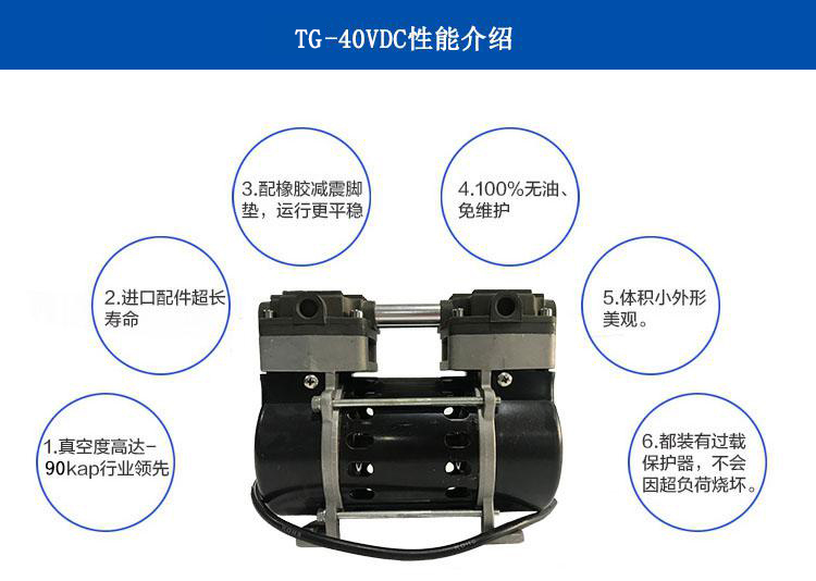 TG-40VDC小型真空泵性能介紹圖